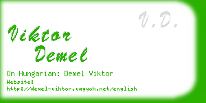 viktor demel business card